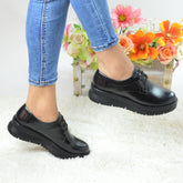 Pantofi Casual Dama din Piele Naturala,Gilda,negri